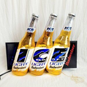 Vintage 1994 Budweiser Ice Light Draft Beer Lighted Sign Display Work